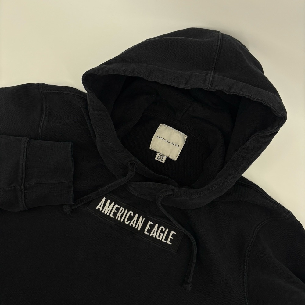 American Eagle Hoodie Mens Medium Flex Black